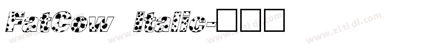 FatCow Italic字体转换